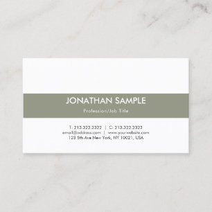 Luxury Modern SImple Design Elegant Plain Trendy Business Card