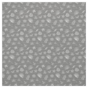 Luxury Modern Tropical Silver Natural Butterfly Fabric