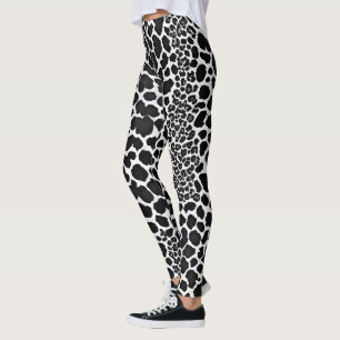 Luxury Modern White Leopard Elegant Collection Leggings