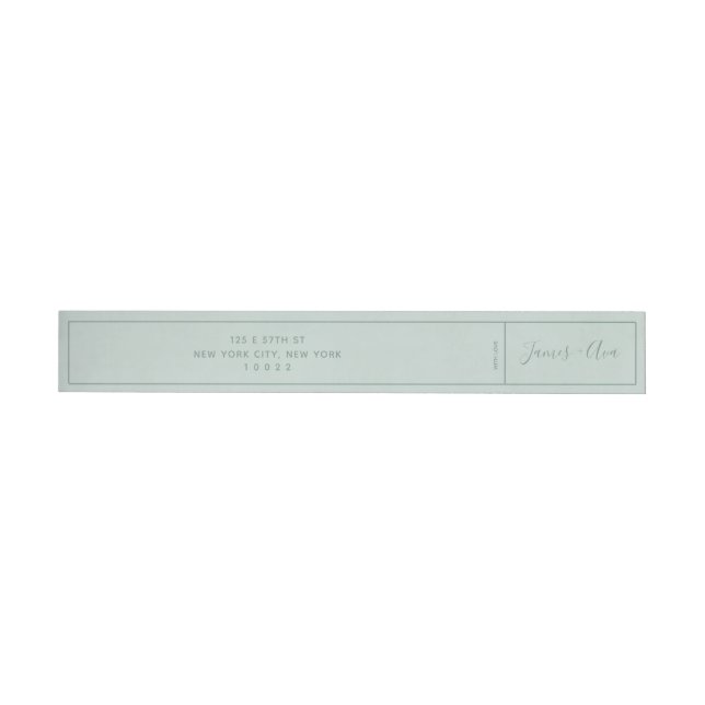 Luxury & Modern Wrap Around Return Address Label (Individual)