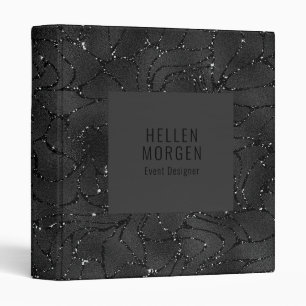Luxury Monochromatic Sparkling Background Binder
