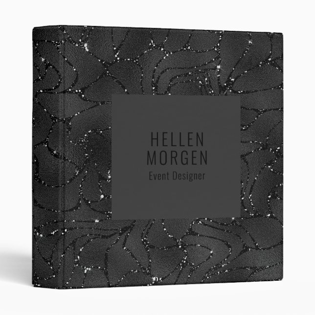 Luxury Monochromatic Sparkling Background Binder (Front/Spine)
