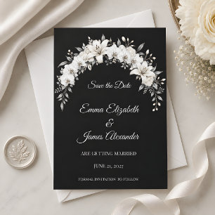 Luxury Monochrome Wedding Save The Date