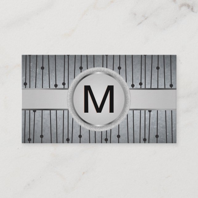 Luxury Monogram Band | Abstract Pattern Business Card (Front)