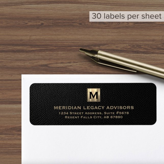 Luxury Monogram Return Address Labels (Creator Uploaded)