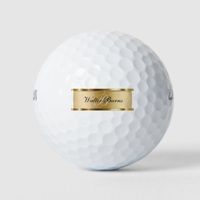 Luxury Monogram Style Golf Balls (Front)