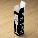 Luxury monogram wedding party favour gift wine box<br><div class="desc">Luxury monogram wedding party favour gift wine boxes. Luxurious template design with stylish brush script typography and double heart logo on champagne glass flute. Classy wine box for friends, family, guests, bridesmaids, groomsmen, ushers, maid of honour, best man, mother of the bride, parents, etc. Black or custom colour background. Add...</div>