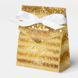 Luxury Monogrammed Popular Gold Glitter Favor Box