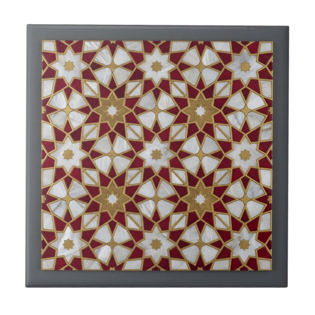 Luxury Moroccan Zellige Mosaic Infinite Pattern  Tile (Front)