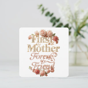 Luxury Mother Daughter Quote Design Soft Gold Fl Card