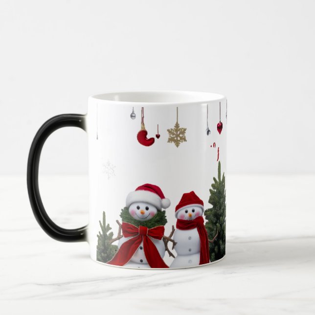 Luxury Mr. & Mrs. Snowman Color Changing Magic Mug (Left)