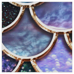 Luxury multicolor Glitter Mermaid Scales Fabric