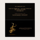 Luxury Musician Business Card Gold Saxophone