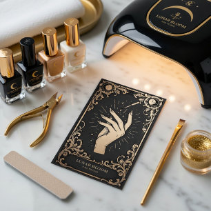 Luxury Nail Tech   Vintage Celestial Business Card