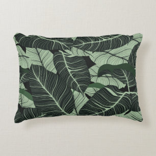 Luxury nature leaves background. Floral pattern, T Accent Pillow