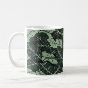 Luxury nature leaves background. Floral pattern, T Coffee Mug