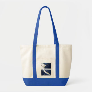 Luxury Navy Blue and Gold Marble Geometric Pattern Tote Bag