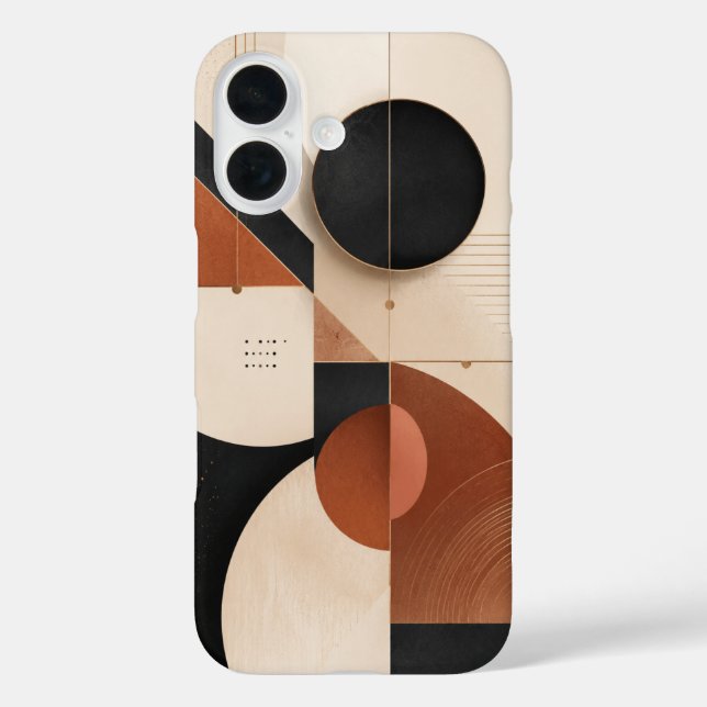 Luxury Neutral Geometric Aesthetic Case-Mate iPhone Case (Back)