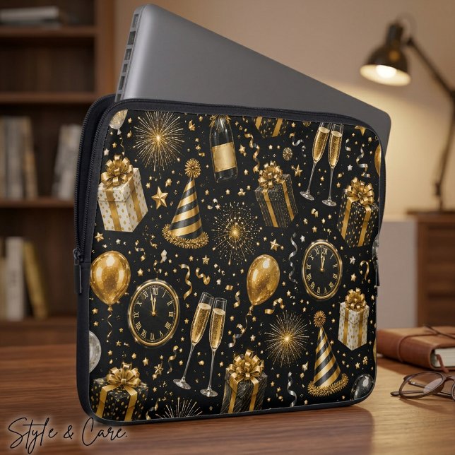 Luxury New Year Celebration Pattern Laptop Sleeve (Luxury New Year Celebration Pattern Laptop Sleeve)