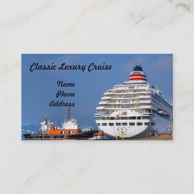 Luxury Ocean Cruise Liner Business Card (Front)