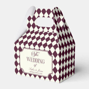 Luxury Old Money Wine Ivory Vintage Wedding Favor Box