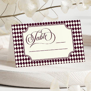 Luxury Old Money Wine Ivory Vintage Wedding Place Card