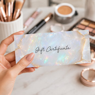 Luxury Opal Holographic QR Code Gift Certificate