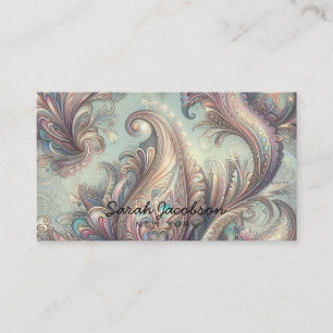 Luxury Opal Paisley Business Card