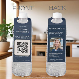 Luxury Open House Property Tour Favor QR Bottle Tag