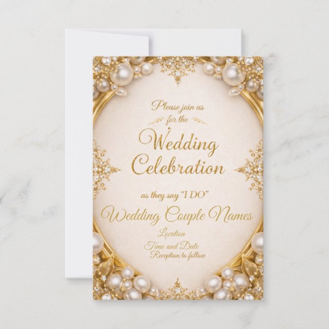 Luxury Ornate Frame Wedding Invitations (Front)