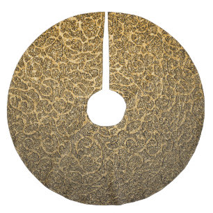 Luxury Packaging, Bright Spot Highlights. Brushed Polyester Tree Skirt