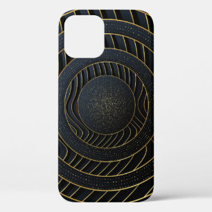 Luxury Paper Cut Golden Backgrounds. iPhone 12 Case
