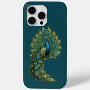 Luxury Peacock Art Case for iPhone 15 Pro Max