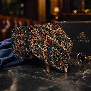 Luxury Persian Damask Seamless Pattern Ornate Vi Tie