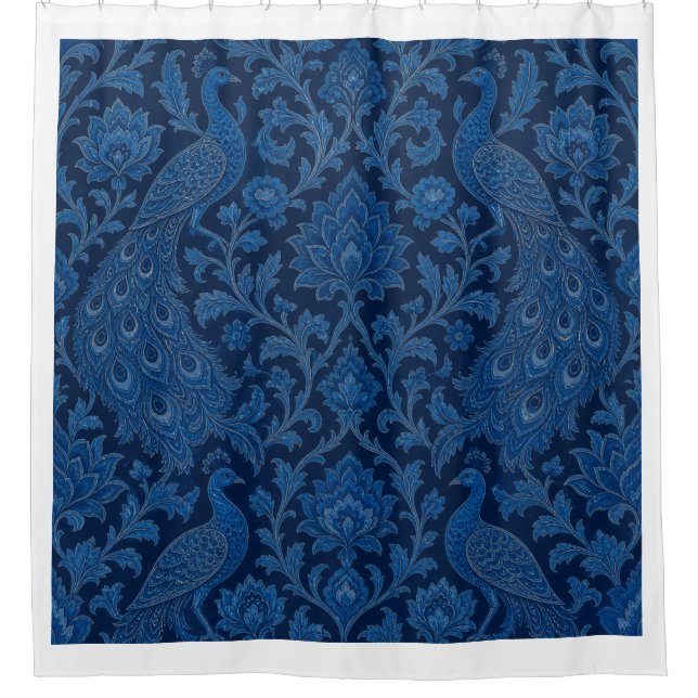 Luxury Persian deep Peacock Blue Pattern  (Front)