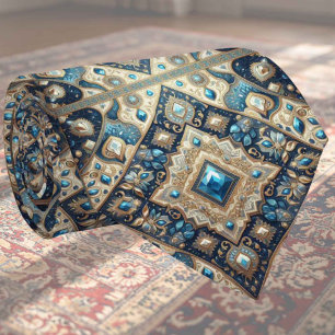 Luxury Persian Designer Rug Faux Silk Neck Tie