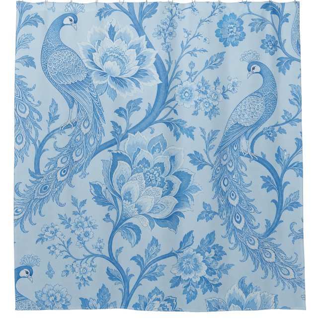 Luxury Persian Pale Peacock Blue Pattern  (Front)