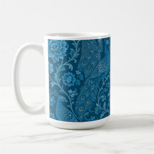 Luxury Persian This  Rich Peacock Blue Pattern  Coffee Mug