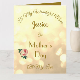 Luxury personalised Mother's Day Card