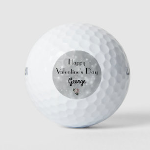 Luxury personalised Valentine's Day Golf Balls
