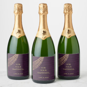 Luxury Personalize Bottle Sparkling Wine Label