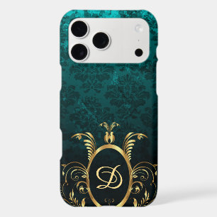 Luxury Personalized Damask Turquoise