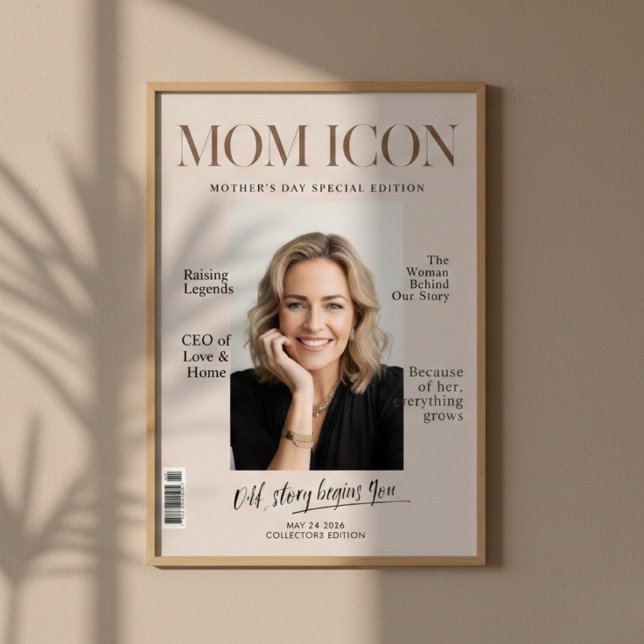 Luxury Personalized Mom | Custom Photo Magazine  Poster (Creator Uploaded)