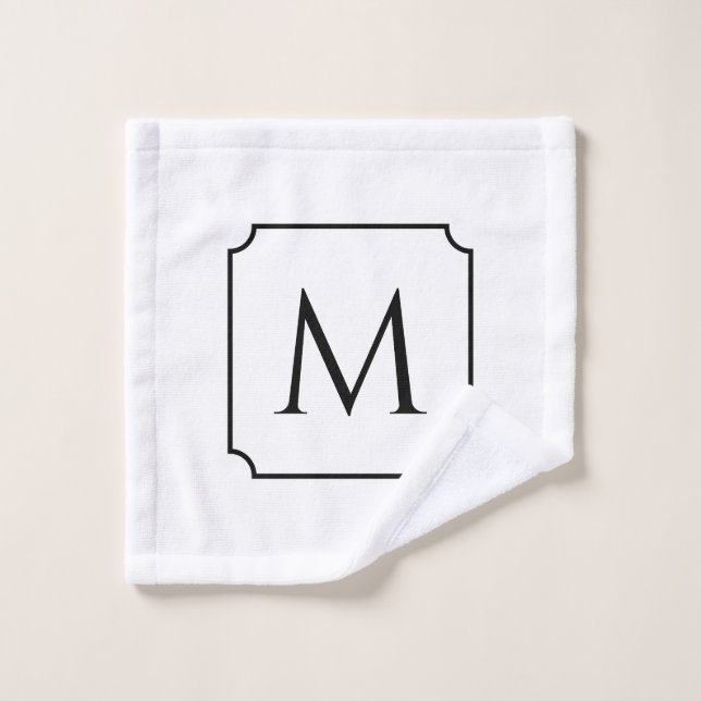 Luxury Personalized Monogram Spa Bathroom Wash Cloth (Wash Cloth)