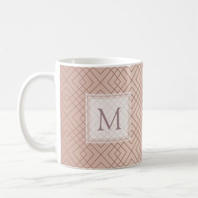 Luxury Personalized pattern Rose Gold Coffee Mug (Left)