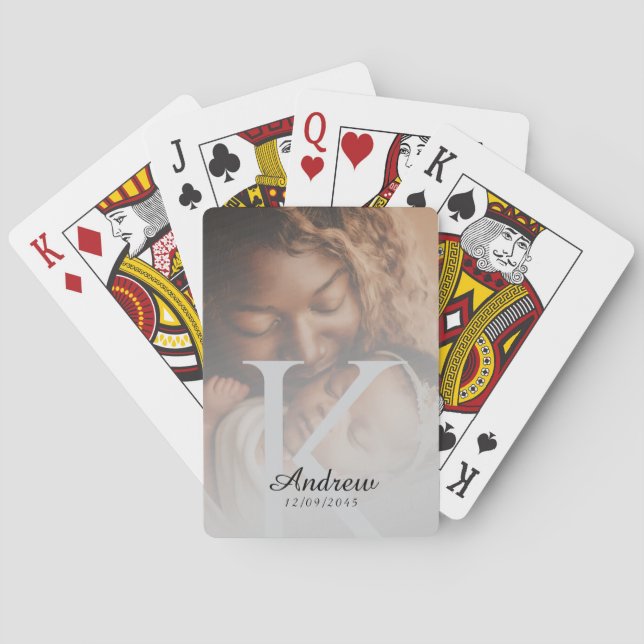Luxury Personalized Poker Style Design with Photo Playing Cards (Back)