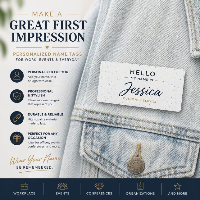 Luxury Personalized Professional Name Tag (Creator Uploaded)