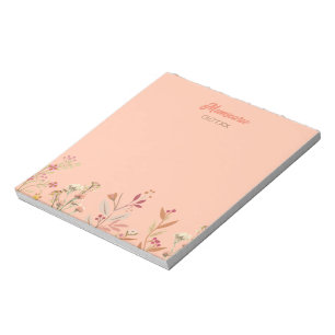 Luxury Personalized Summer Nature Flower Warm Notepad