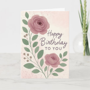 Luxury Personalized Watercolor Floral Card