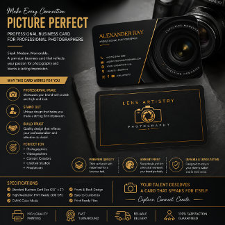 Luxury Photographer Business Card Design